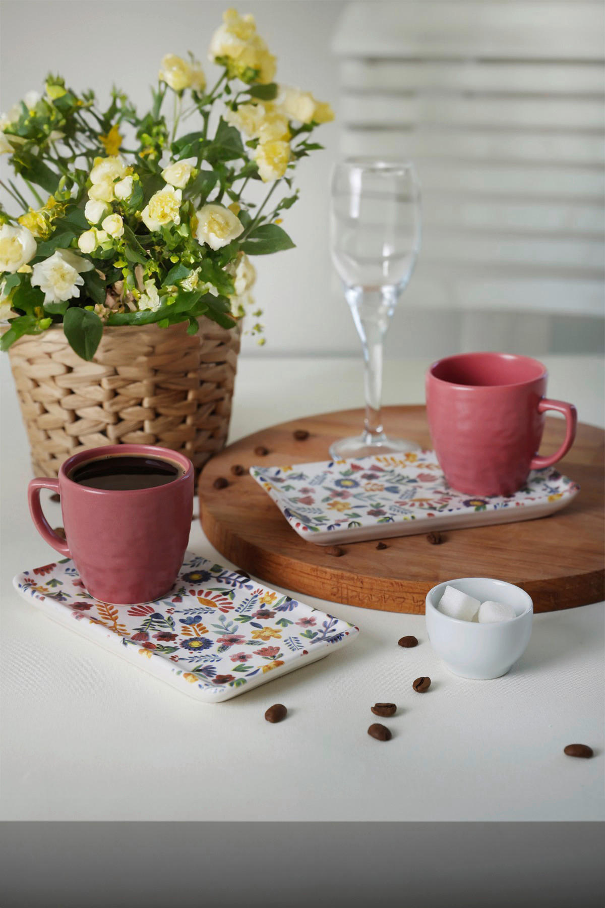 HermiaConcept Kaffeetassen-Set Giannis 4-tlg.  multicolor Steinzeug Giannis 4-tlg.  - multicolor - HermiaConcept