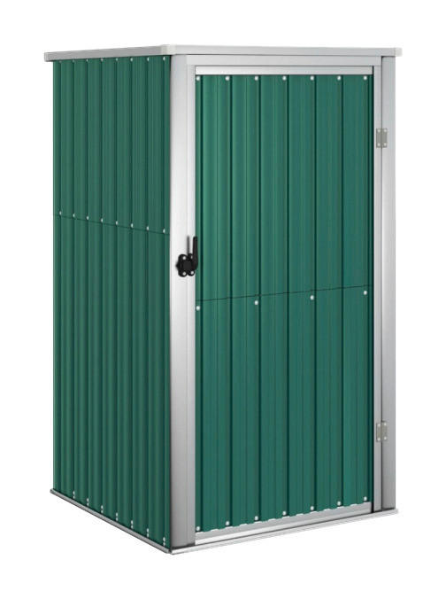 VidaXL Geräteschuppen grün Stahl B/H/T: ca. 88x210x93 cm Geräteschuppen - grün (88,00/210,00/93,00cm) - VidaXL