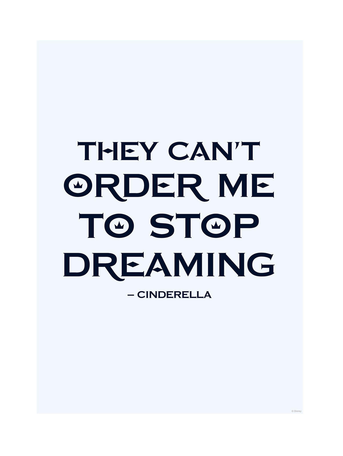 Komar Poster Cinderella Quote Disney B/L: ca. 30x40 cm Cinderella Quote - (30,00/40,00cm) - Komar