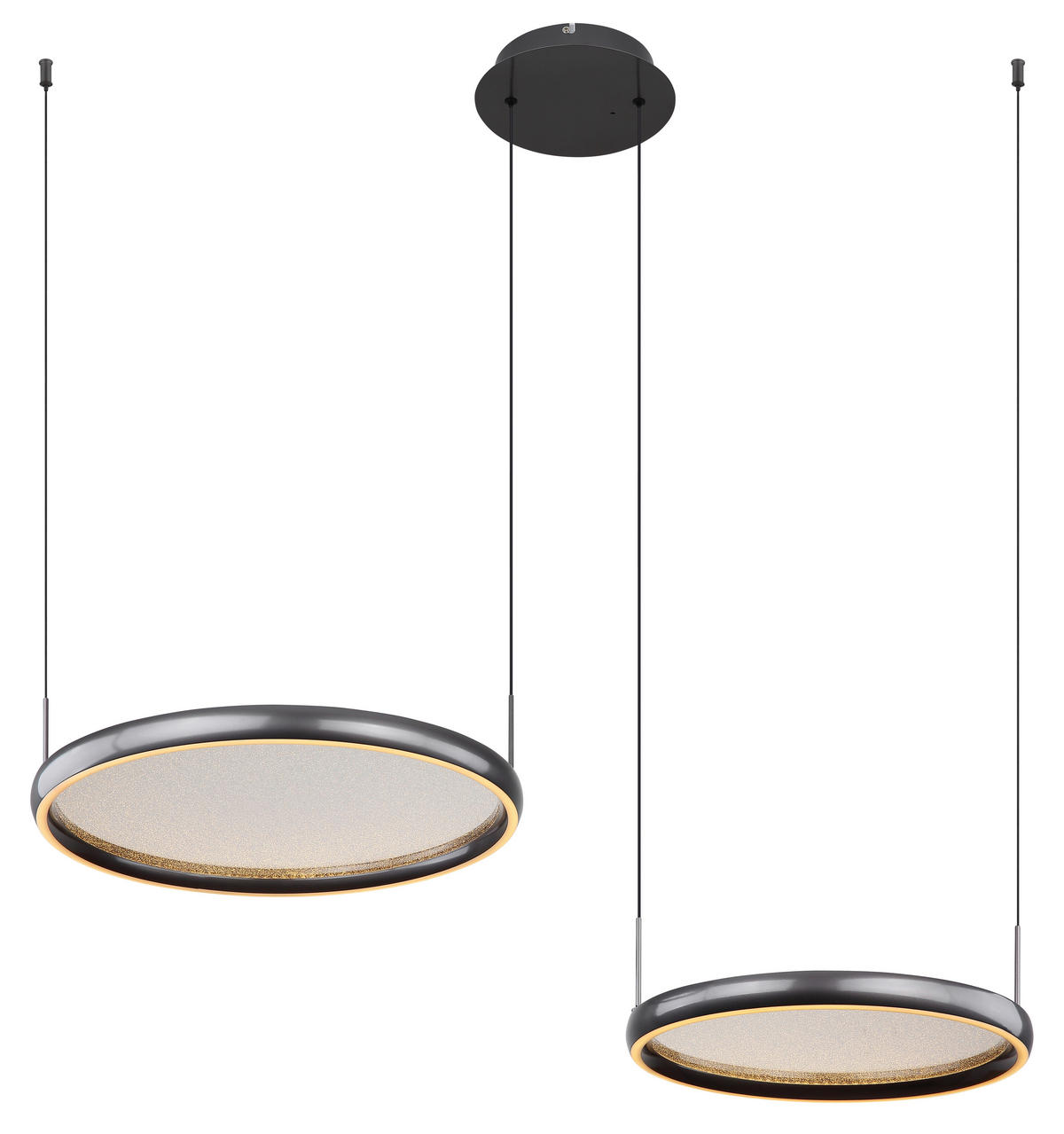 GLOBO LED-Pendelleuchte schwarz Metall Aluminium B/H/L: ca. 50x150x89 cm 1.0 Brennstellen BRIGGS - schwarz (89,00/50,00/150,00cm) - GLOBO