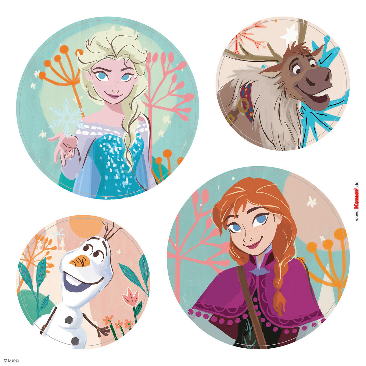 Komar Fenstersticker Frozen Royal  Frozen Royal B/L: ca. 30x30 cm Frozen Royal - (30,00/30,00cm) - Komar