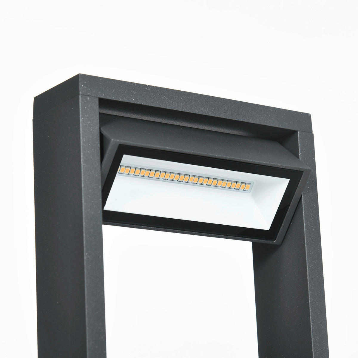 Gartenlampe mit LED dunkelgrau Aluminium Glas Gummi B/H/L: ca. 5x90x16 cm Gartenlampe_mit_LED - dunkelgrau (16,00/5,00/90,00cm) - Outsunny
