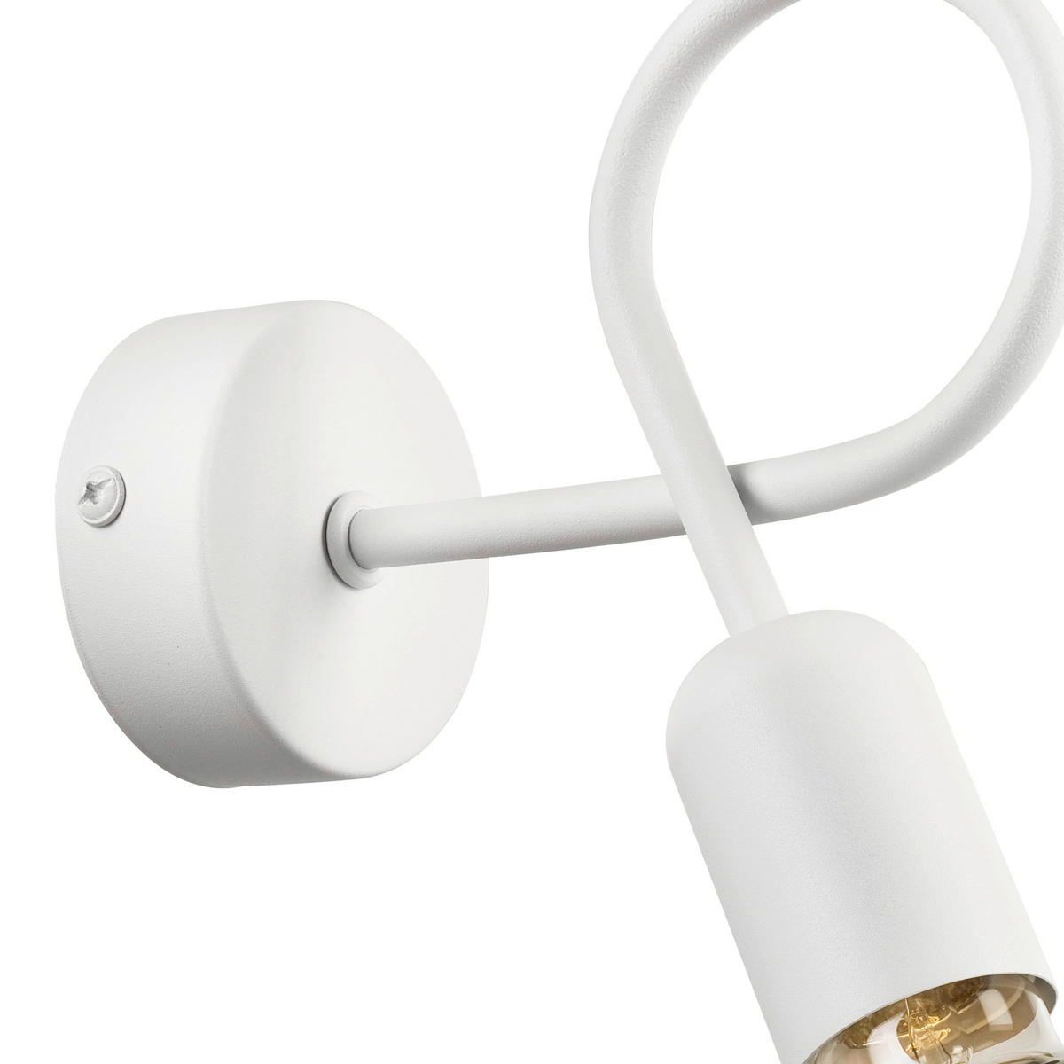 Lamkur Wandleuchte weiß Stahl B/H/L: ca. 8x18x16 cm E27 1 Brennstellen Lizzy - weiß (16,00/8,00/18,00cm) - Lamkur