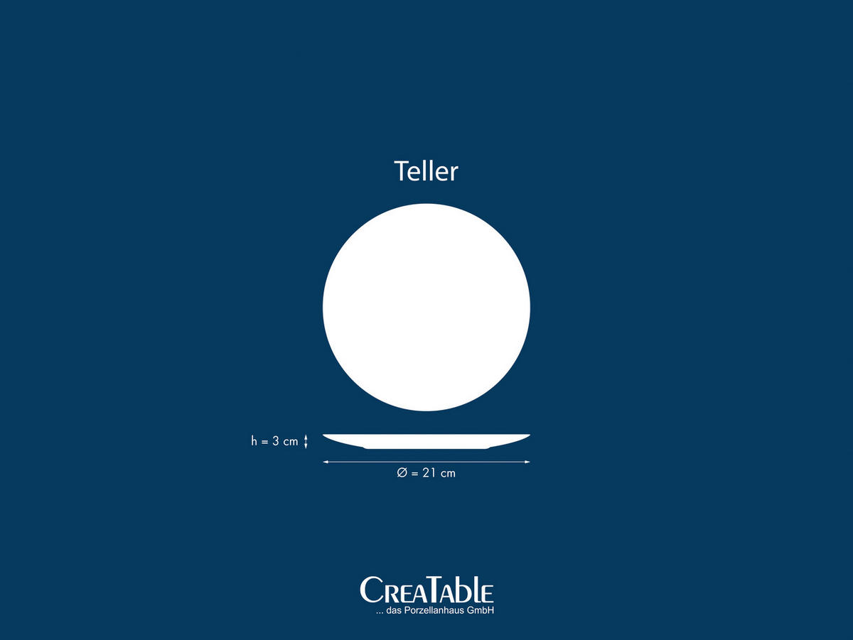 CreaTable Tellerset Freunde des Waldes braun Steinzeug D: ca. 21 cm Freunde des Waldes - beige/braun (21,00cm) - CreaTable