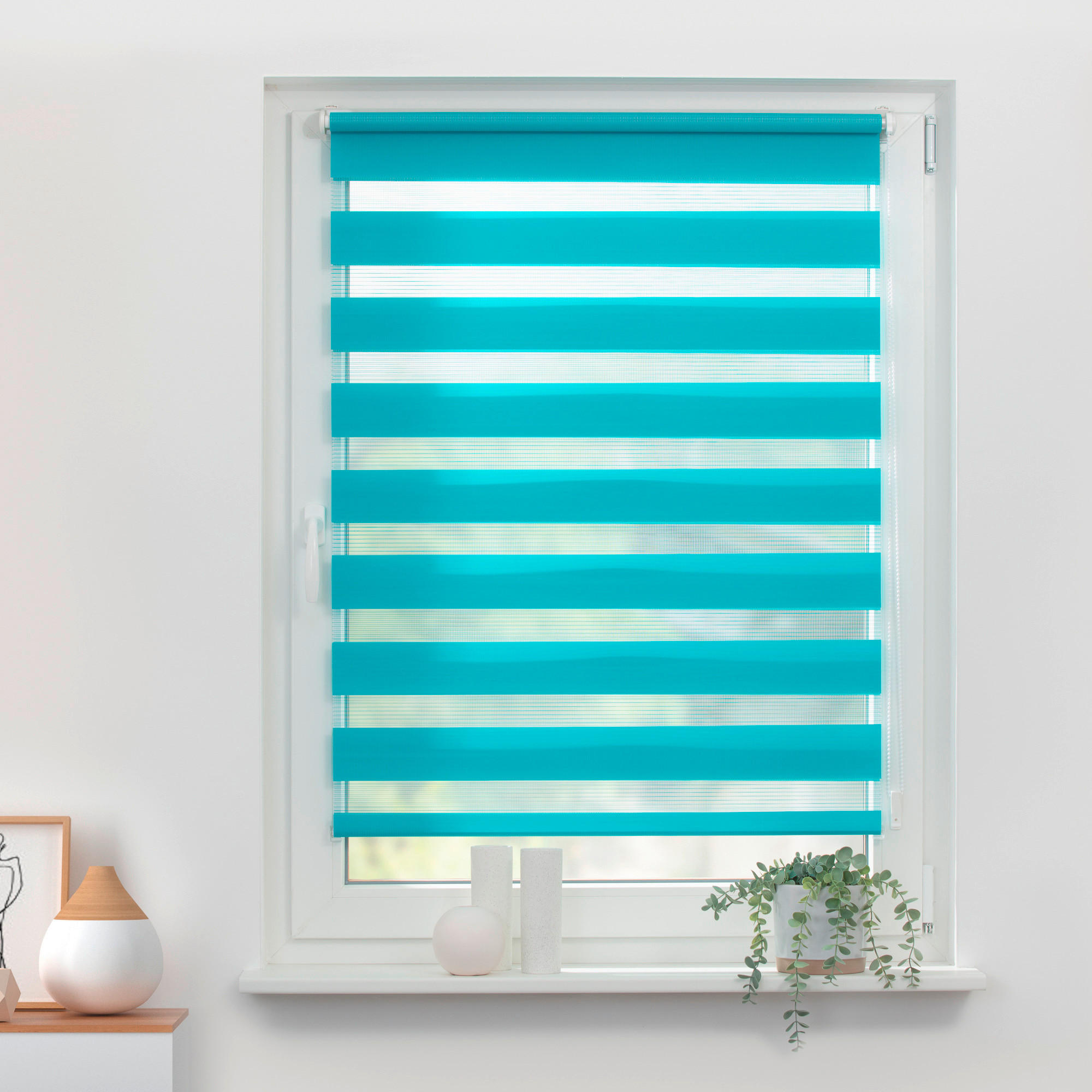 Doppelrollo Duo blau B/L: ca. 45x150 cm Duo - blau (45,00/150,00cm) - LICHTBLICK