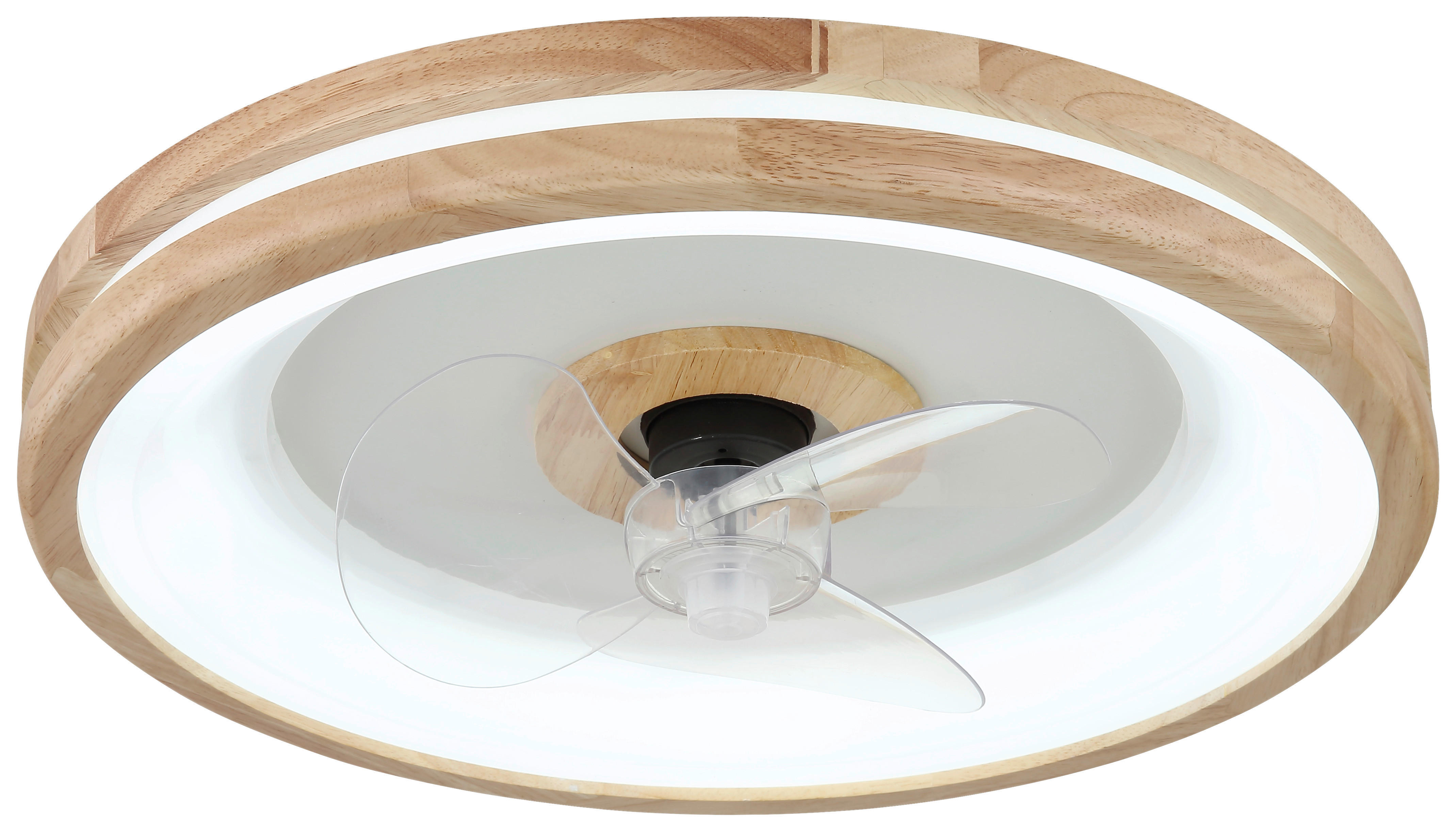 GLOBO Deckenventilator Opal weiß dunkelbraun H/D: ca. 12,5x50 cm max. 30 W GATIAN - dunkelbraun/weiß (50,00/12,50cm) - GLOBO