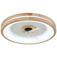 GLOBO Deckenventilator Opal weiß dunkelbraun H/D: ca. 12,5x50 cm max. 30 W GATIAN - dunkelbraun/weiß (50,00/12,50cm) - GLOBO