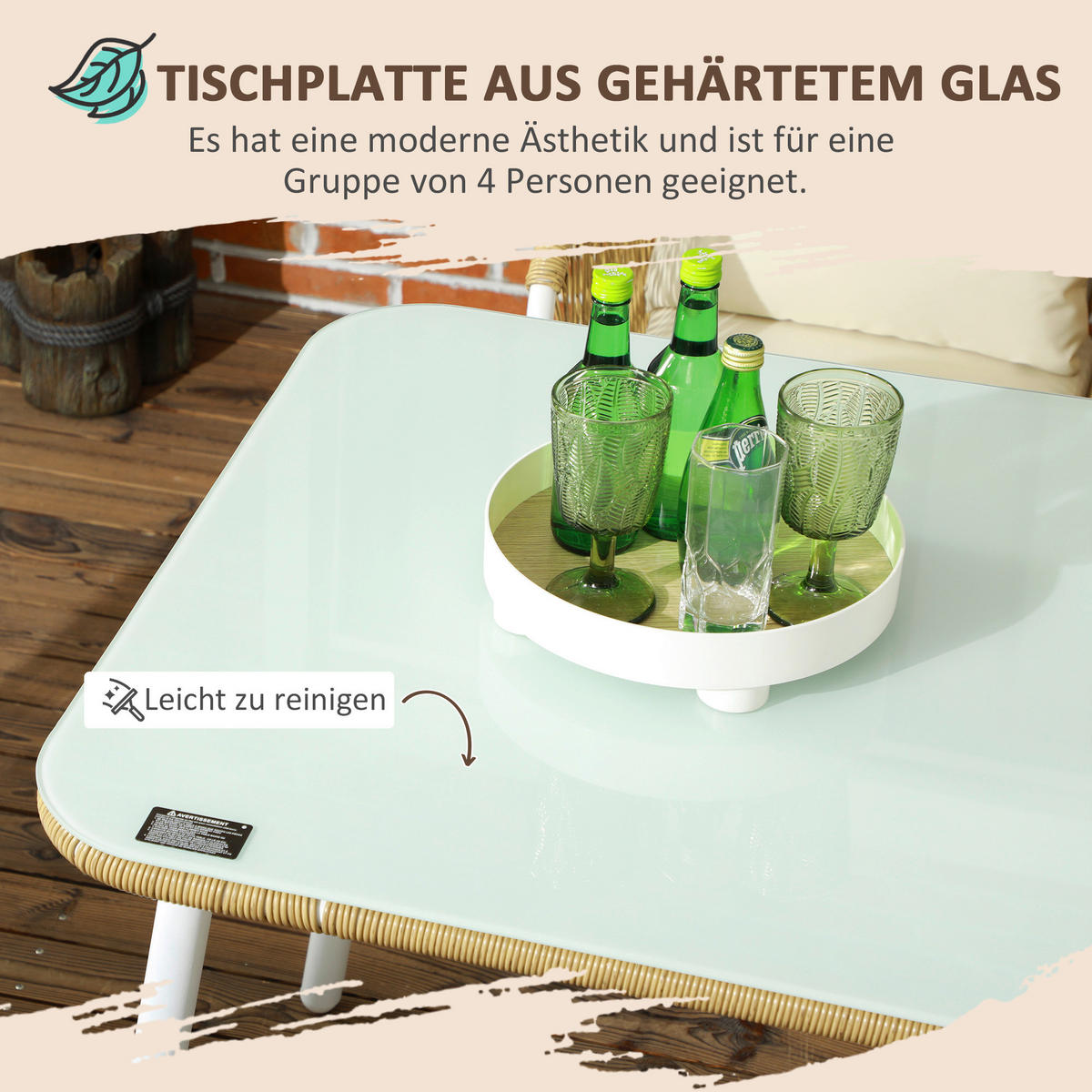 Outsunny Bistro-Set gelb Aluminium B/H/L: ca. 80x74x140 cm Bistro-Set - gelb (140,00/80,00/74,00cm) - Outsunny