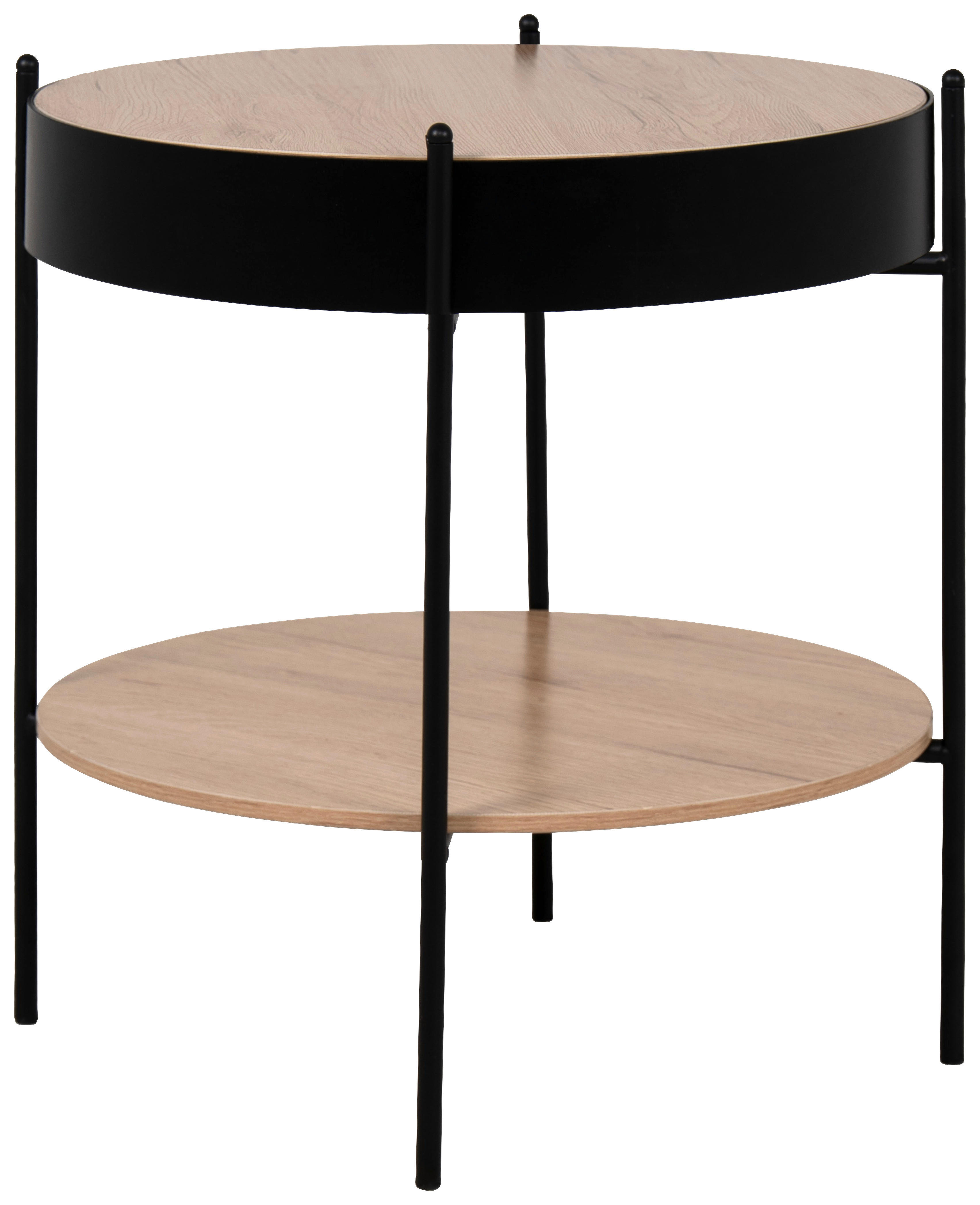 Beistelltisch Trelleborg B/H/T: ca. 48x48x48 cm Trelleborg - Eiche/schwarz (48,00/48,00/48,00cm)