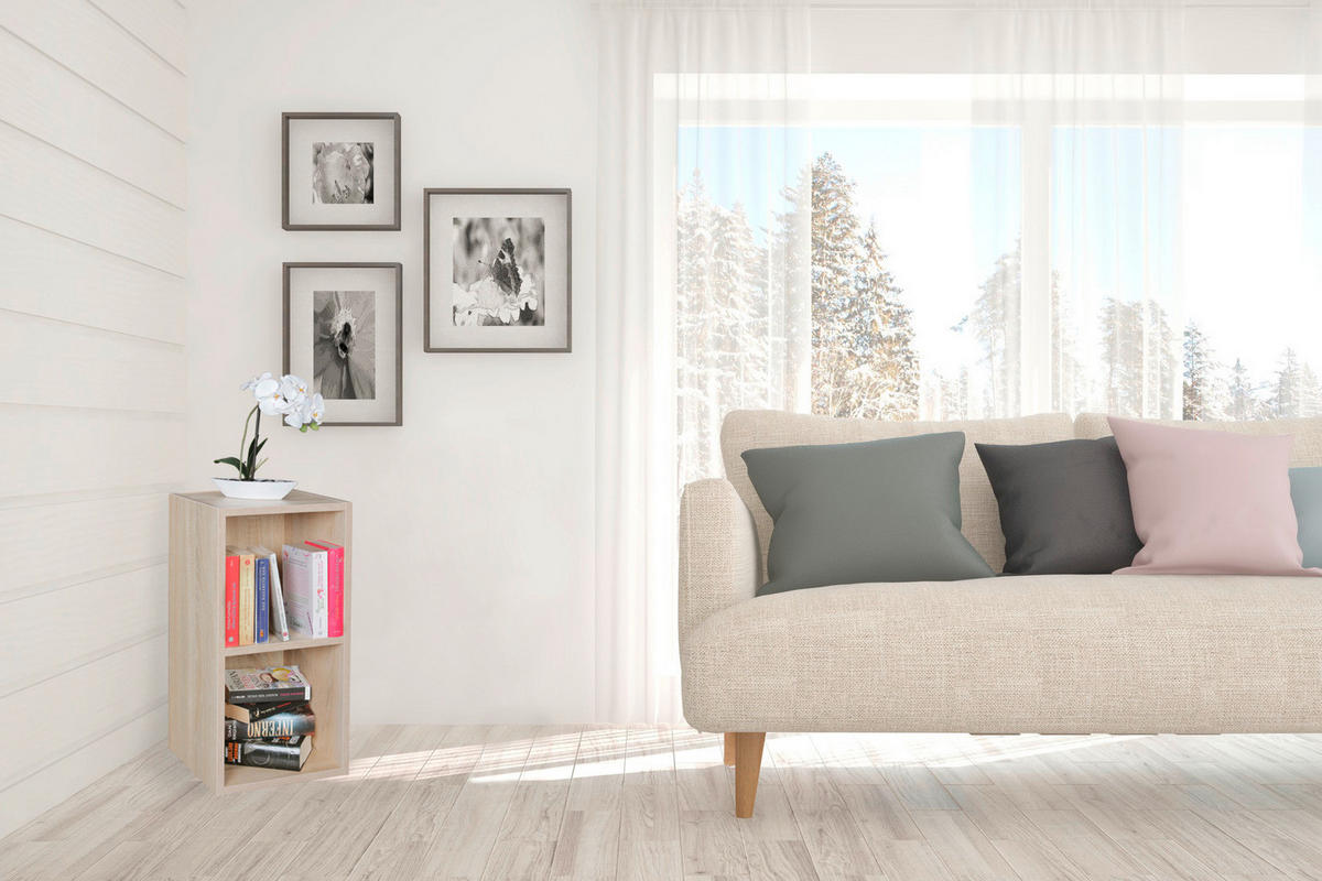 Standregal Eiche Sonoma Nachbildung B/H/T: ca. 30x60x30 cm Standregal - Eiche (30,00/60,00/30,00cm) - Wohnling