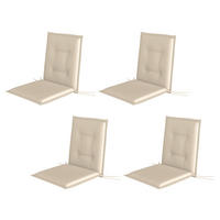 Outsunny Sitzkissen 4er Set beige Polyester B/H/L: ca. 50x5x108 cm Sitzkissen 4er Set - beige (108,00/50,00/5,00cm) - Outsunny