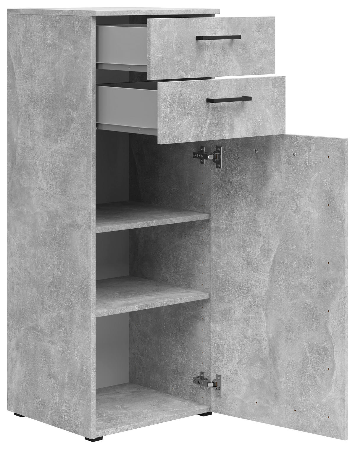 Kommode Multi-Stauraum Typ 17 Beton Optik B/H/T: ca. 45x115x40 cm Multi-Stauraum Typ 17 - Beton (45,00/115,00/40,00cm)