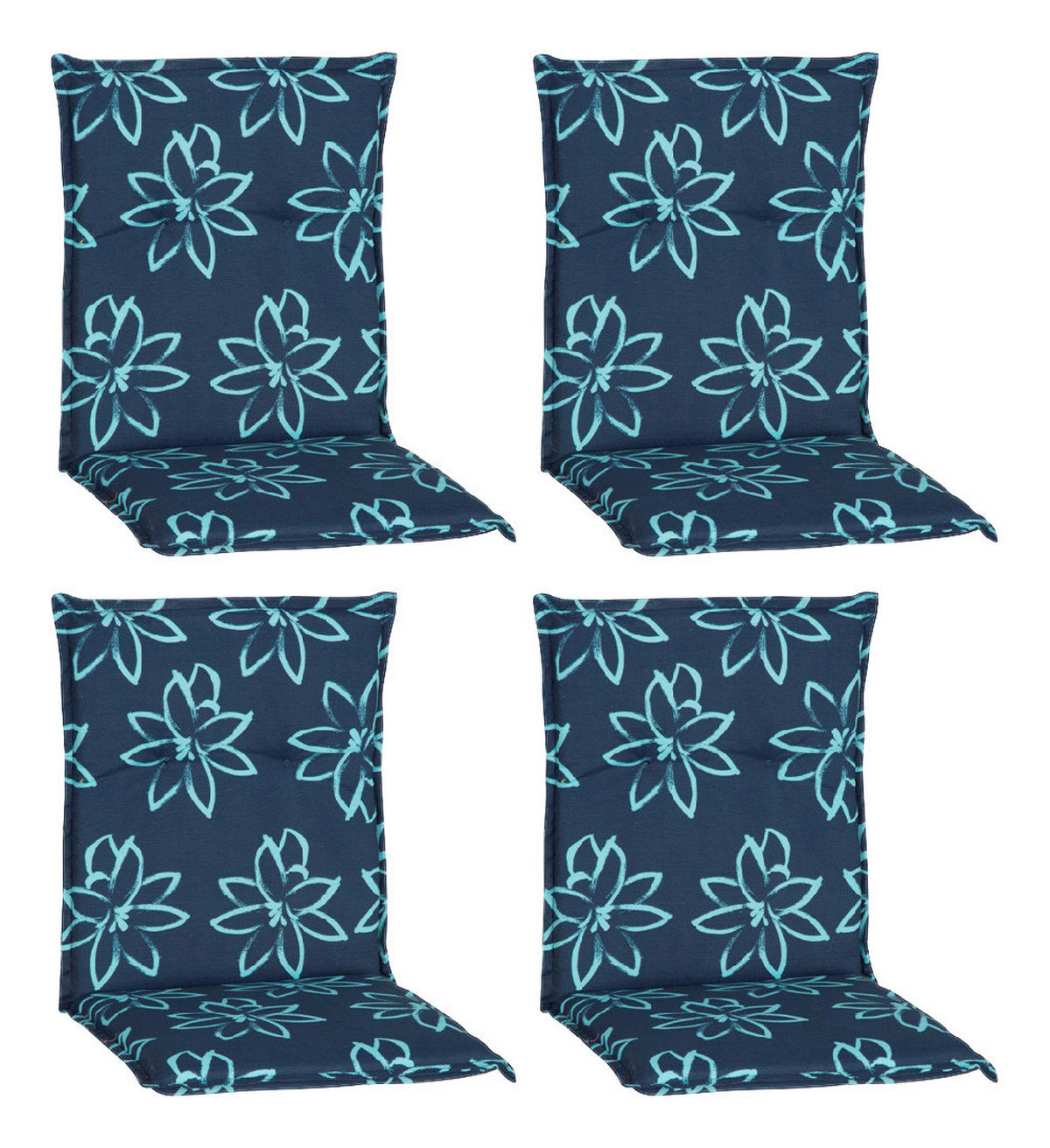 Beo Saumauflage für Niederlehner Bunde hellblau Polyester-Mischgewebe B/H/L: ca. 50x6x101 cm 4er Set Bunde - hellblau/dunkelblau (101,00/50,00/6,00cm) - Beo