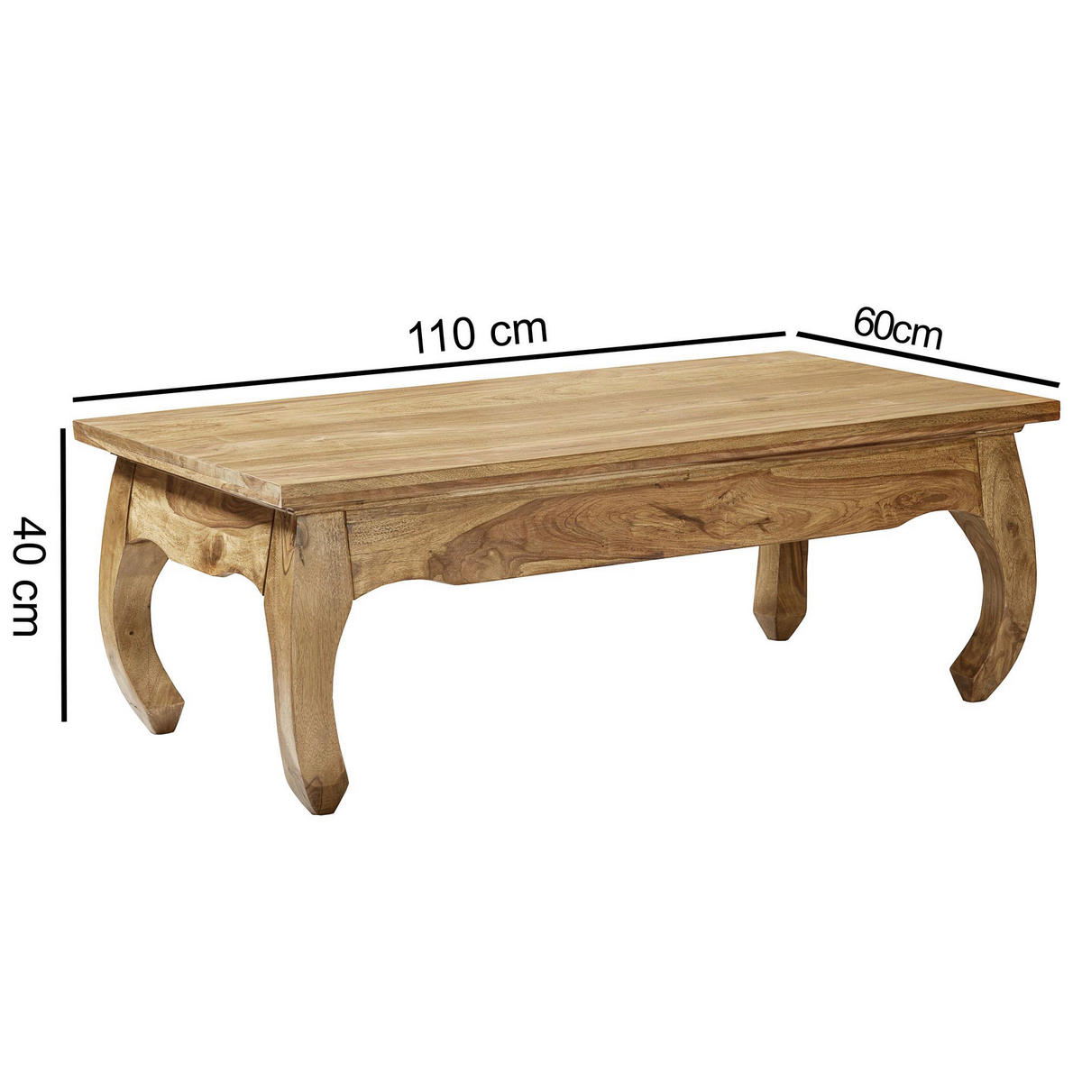 Couchtisch braun B/H/T: ca. 110x40x60 cm Couchtisch - braun (110,00/40,00/60,00cm) - Wohnling