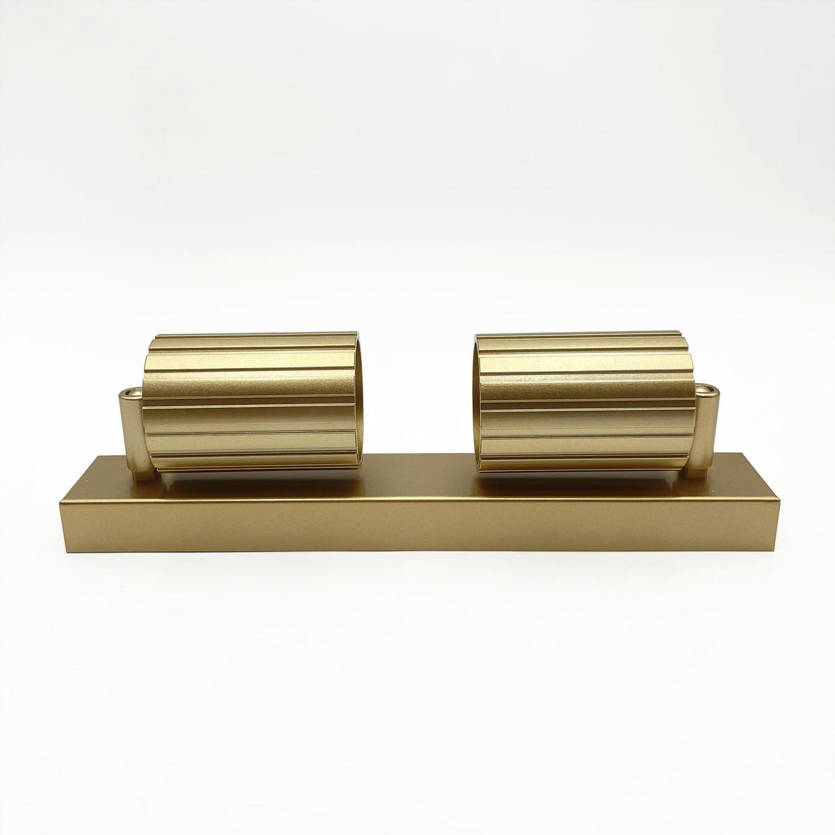 Lamkur Strahler gold Stahl B/H/L: ca. 6,5x16,5x30 cm 2 Brennstellen Prisma - gold (30,00/6,50/16,50cm) - Lamkur