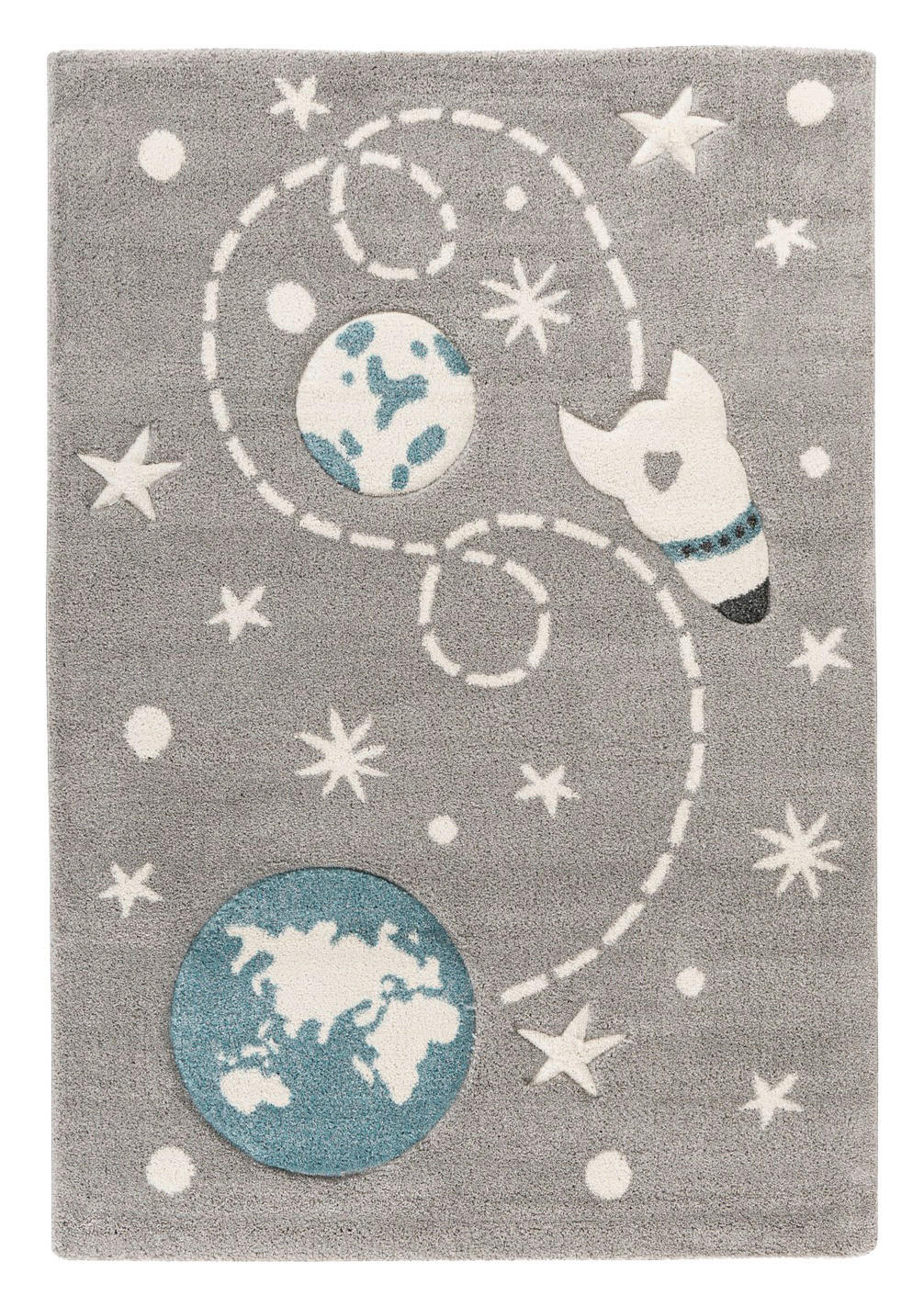 Kayoom Kurzflorteppich Australia - Yowah silber B/H/L: ca. 80x1,6x150 cm Australia - Yowah - silber (150,00/80,00/1,60cm) - Kayoom