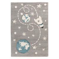 Kayoom Kurzflorteppich Australia - Yowah silber B/H/L: ca. 80x1,6x150 cm Australia - Yowah - silber (150,00/80,00/1,60cm) - Kayoom
