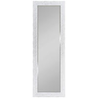 Mirrors&More Rahmenspiegel VICKY weiß Chrom Optik B/H/T: ca. 50x150x2 cm VICKY - weiß/Chrom (50,00/150,00/2,00cm) - Mirrors&More