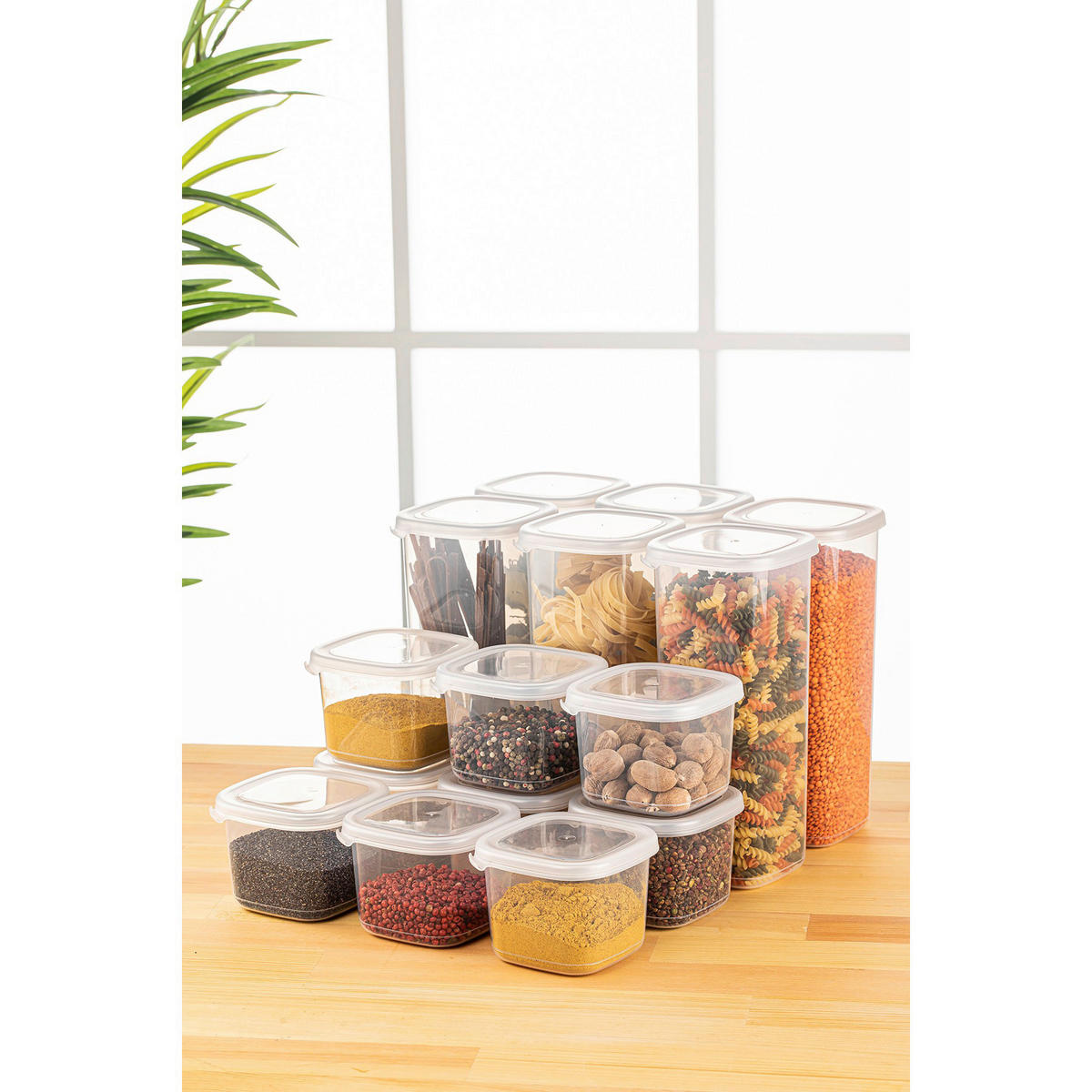 HermiaConcept Vorratsdosenset 15-tlg. weiß 15-tlg. - weiß - HermiaConcept