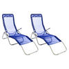 VCM Gartenliege-Set blau Stahl B/H/L: ca. 48x100x160 cm Gartenliegeset - blau (160,00/48,00/100,00cm) - VCM