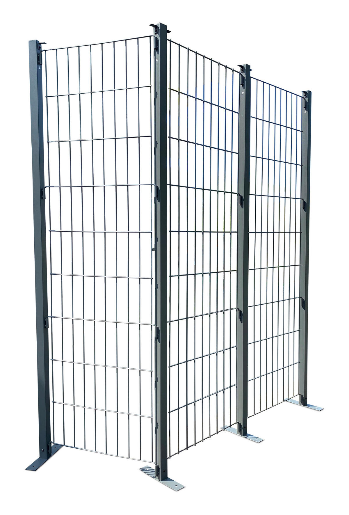 Grasekamp Paravent Eppan anthrazit Stahl B/H/L: ca. 25x190x184 cm Eppan - anthrazit (184,00/25,00/190,00cm) - Grasekamp