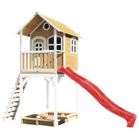 AXI Spielhaus Romy braun B/H/L: ca. 420x320x191 cm Romy - braun/weiß (191,00/420,00/320,00cm) - AXI