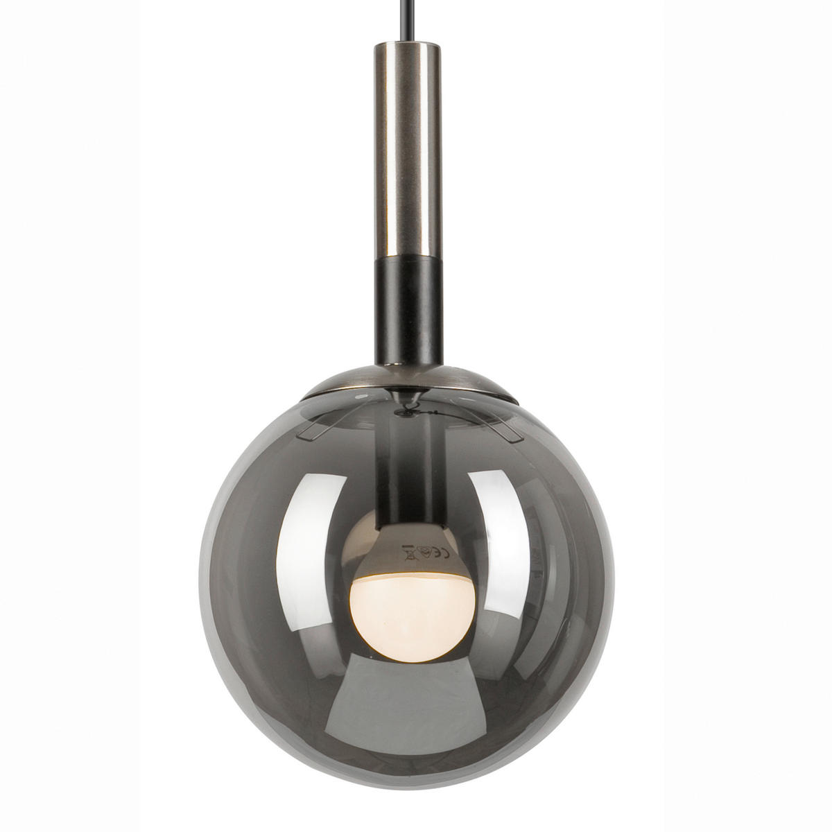 Lamkur Hängeleuchte Chrom Glas Stahl B/H/L: ca. 15x120x15 cm 1.0 Brennstellen ROLLO - Chrom (15,00/15,00/120,00cm) - Lamkur