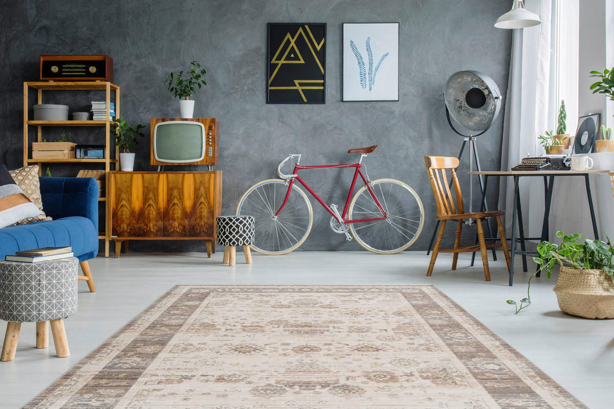 360Living Teppich Baroque beige B/L: ca. 80x150 cm Baroque - beige (80,00/150,00cm) - 360Living