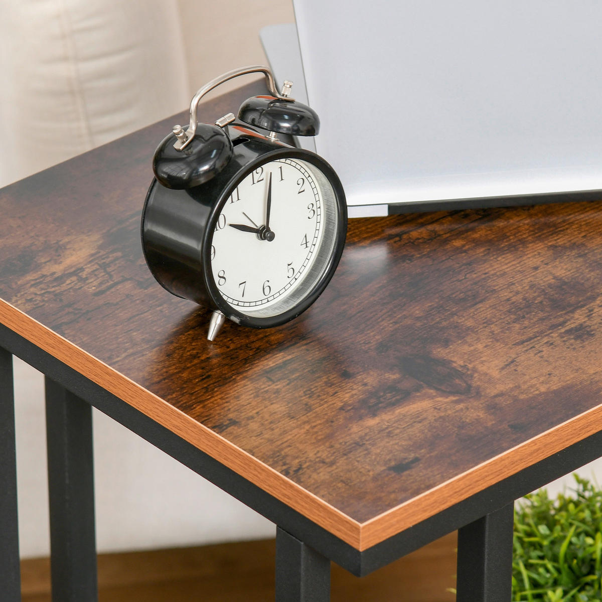 Beistelltisch 833-606 schwarz walnuss B/H/T: ca. 51x65x36 cm 833-606 - schwarz/walnuss (51,00/65,00/36,00cm) - HOMCOM