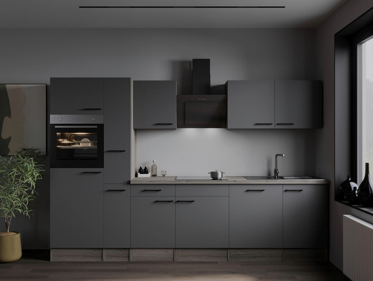 Küchenblock Oliver B/H/T: ca. 310x205x60 cm Oliver - Eiche/grau (310,00/205,00/60,00cm) - Respekta