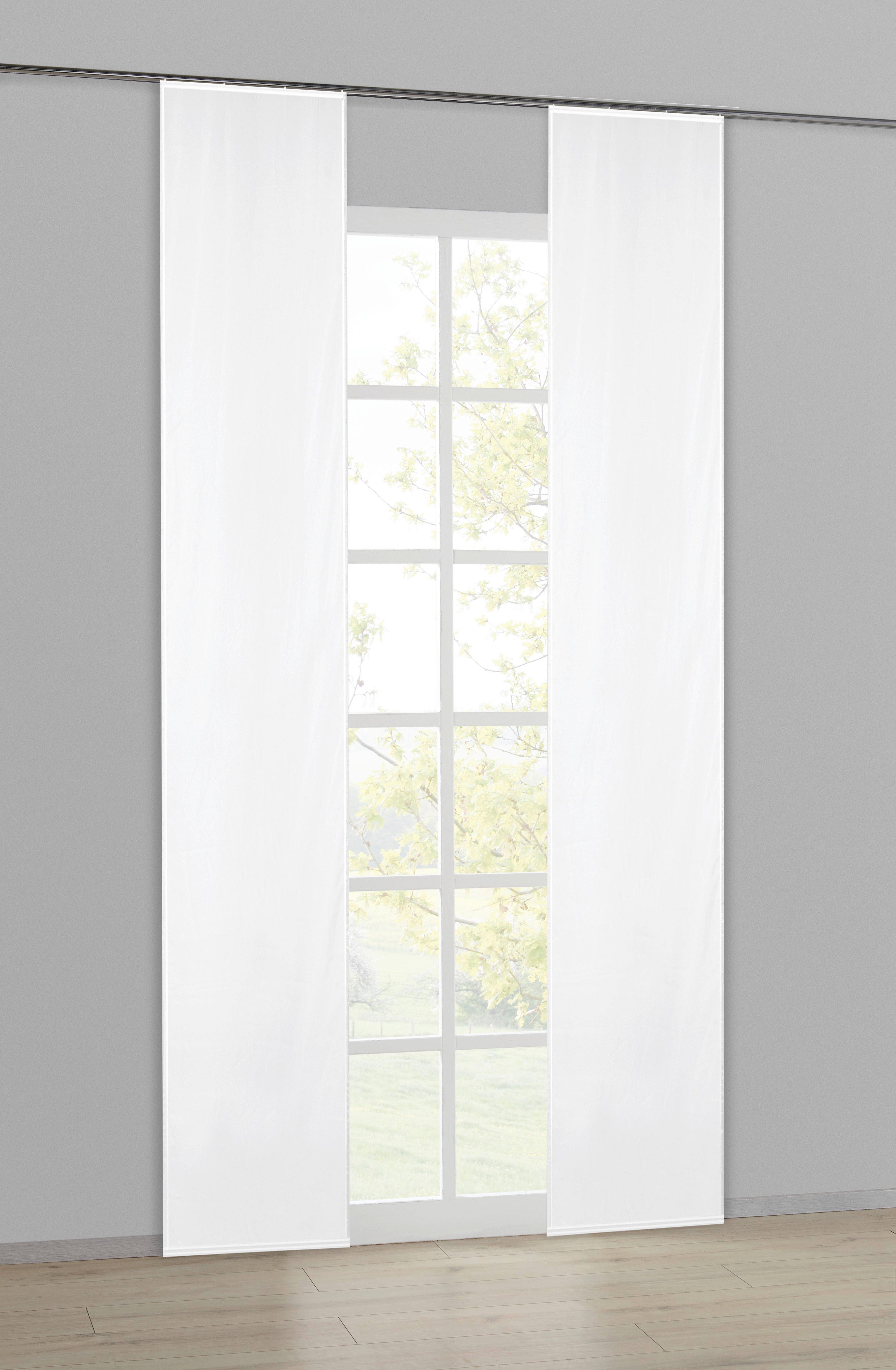 Schiebevorhang Nouveau weiß B/L: ca. 60x245 cm Nouveau - weiß (60,00/245,00cm) - POCOline