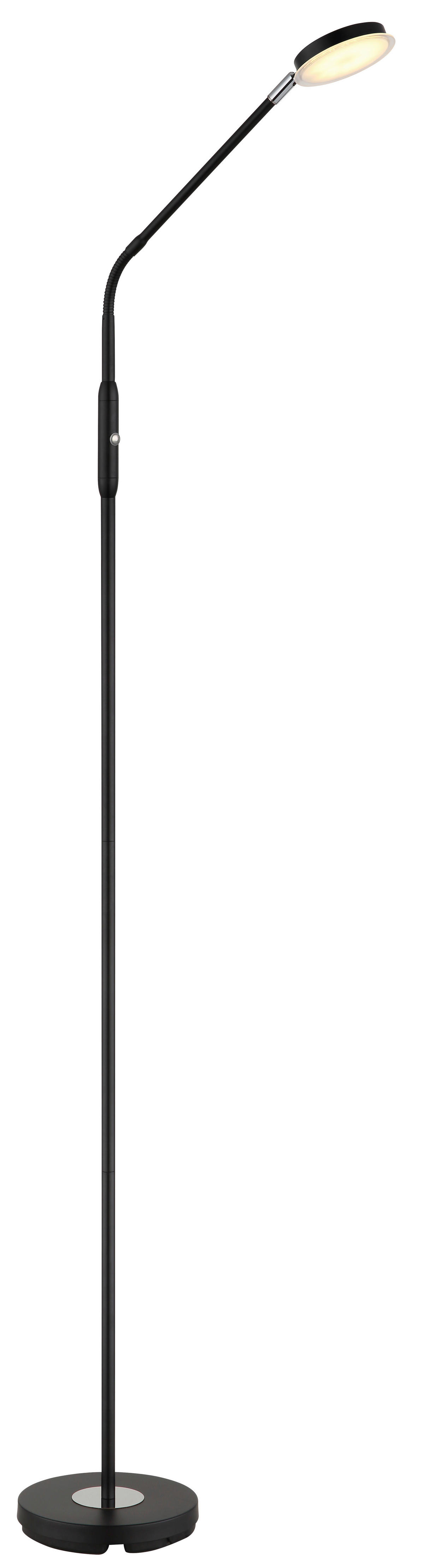 GLOBO Stehleuchte mattschwarz Metall B/H/L: ca. 20x173x52 cm 1 Brennstellen SILVIO - mattschwarz (52,00/20,00/173,00cm) - GLOBO