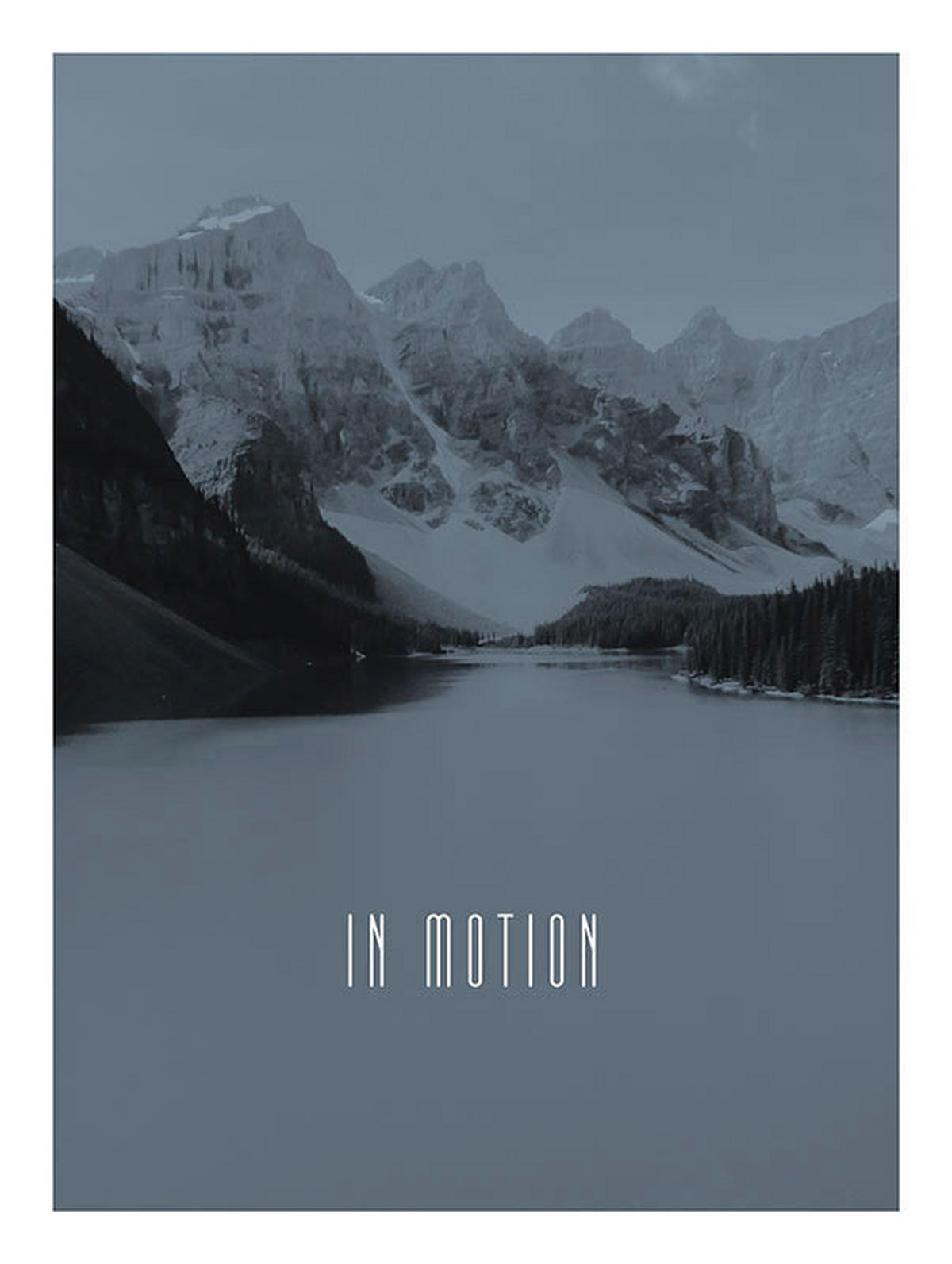 Komar Poster Word Lake In Motion Steel Natur B/L: ca. 30x40 cm Word Lake In Motion Steel - (30,00/40,00cm) - Komar