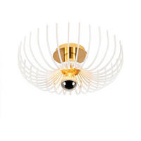 Opviq Deckenleuchte Aspendos weiß Metall B/H/T/L/D: ca. 36x12x36x36x36 cm E27 1 Brennstellen Aspendos - weiß (36,00/36,00/12,00cm) - Opviq