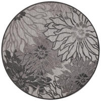 Sanat Outdoorteppich FLORAL grau B/L: ca. 200x200 cm FLORAL - grau (200,00/200,00cm) - Sanat