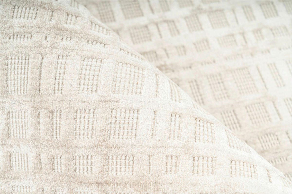 Padiro Kurzflorteppich Karma 125 silber B/H/L: ca. 120x0,8x170 cm Karma 125 - beige/silber (170,00/120,00/0,80cm) - Padiro