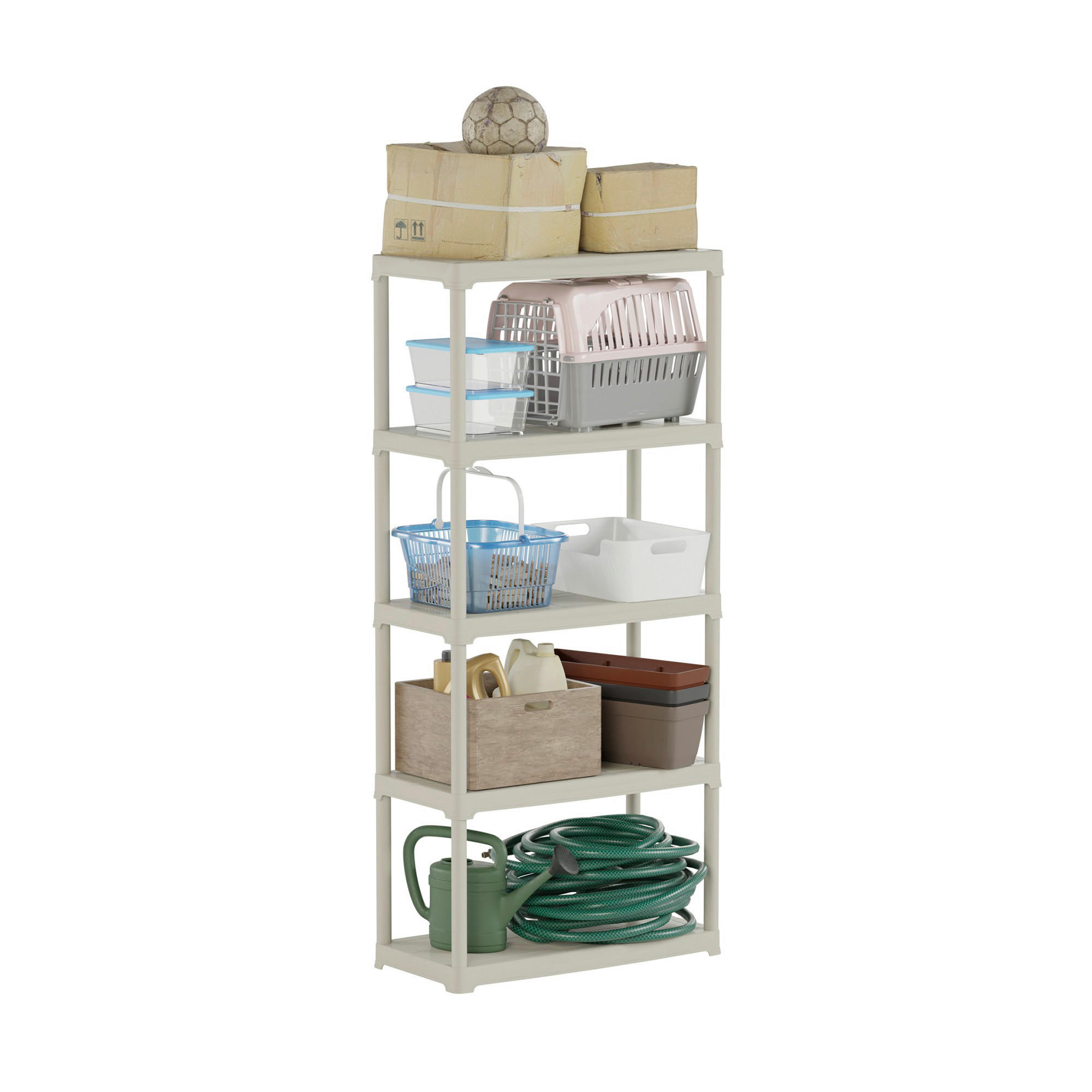 Artplast Kunststoffregal Tempo creme Polypropylen B/H/L: ca. 40x176x80 cm Tempo - creme (80,00/40,00/176,00cm) - ArtPlast