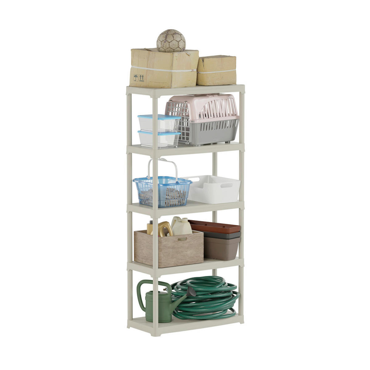 Artplast Kunststoffregal Tempo creme Polypropylen B/H/L: ca. 40x176x80 cm Tempo - creme (80,00/40,00/176,00cm) - ArtPlast