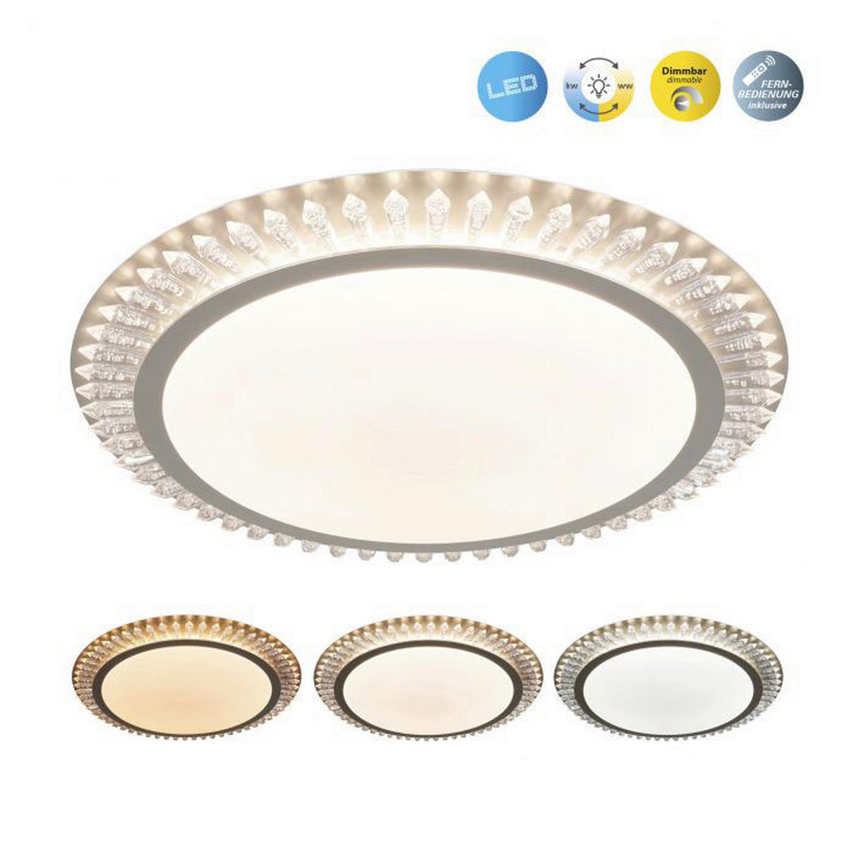 Näve Leuchten LED Deckenleuchte NV1381158 gold Eisen Acryl H/D: ca. 7x48 cm null 2 Brennstellen Madison - gold (48,00/7,00cm) - Näve Leuchten