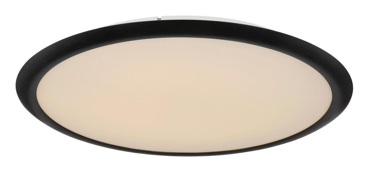GLOBO LED-Deckenleuchte SUNA 67319D Opal mattschwarz Kunststoff Metall H/D: ca. 5x50,8 cm 1 Brennstellen SUNA - Opal/mattschwarz (50,80/5,00cm) - GLOBO