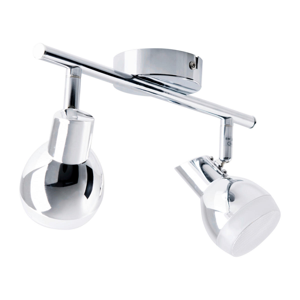 Näve Leuchten LED-Spot Chrom Kunststoff Metall B/H/T: ca. 30x13x8 cm 2 Brennstellen CHROMEY - Chrom (30,00/13,00/8,00cm) - Näve Leuchten