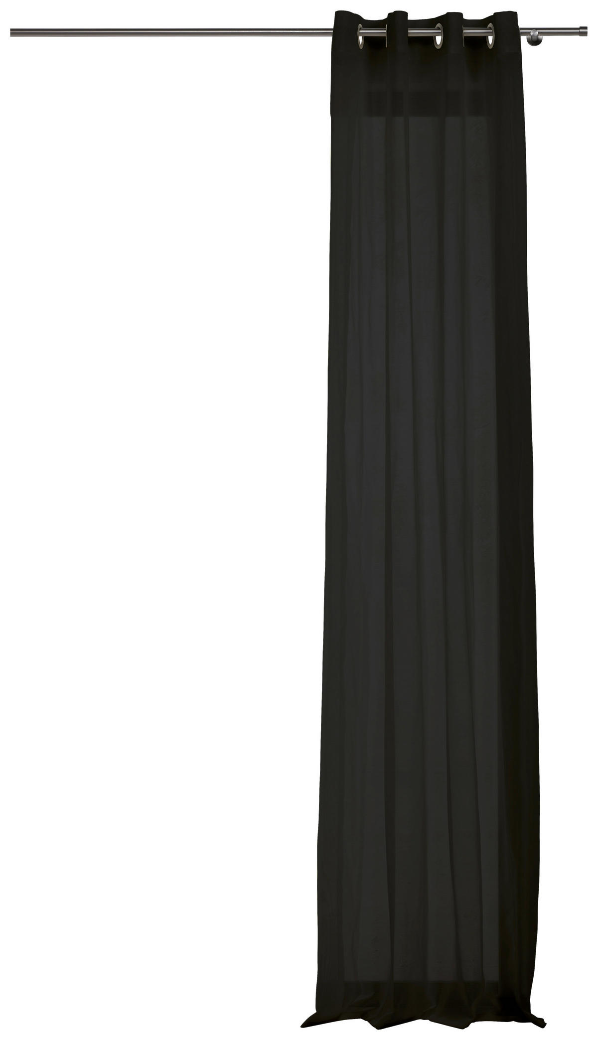 Ösenvorhang PURE schwarz B/L: ca. 135x245 cm PURE - schwarz (135,00/245,00cm)