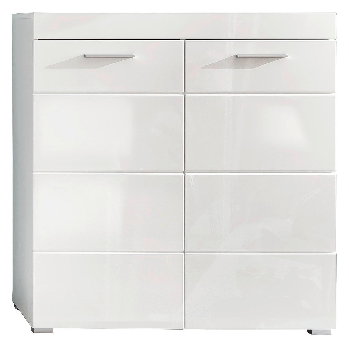 Schuhschrank Amanda weiß Hochglanz weiß B/H/T: ca. 91x97x38 cm Amanda - weiß (91,00/97,00/38,00cm) - Trendteam