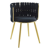 Stuhl Milla 100 2er-Set schwarz Microfaser B/H/T: ca. 57x80x53 cm Milla 100 2er-Set - gold/schwarz (57,00/80,00/53,00cm) - 360 Living