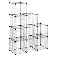 HOMCOM Regal schwarz Kunststoff B/H/L: ca. 35x35x35 cm Regalsystem - schwarz (35,00/35,00/35,00cm) - HOMCOM