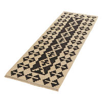 PersaTepp Teppich Kelim Gashgai schwarz B/H/L: ca. 64x1x198 cm Kelim Gashgai - beige/schwarz (198,00/64,00/1,00cm) - PersaTepp