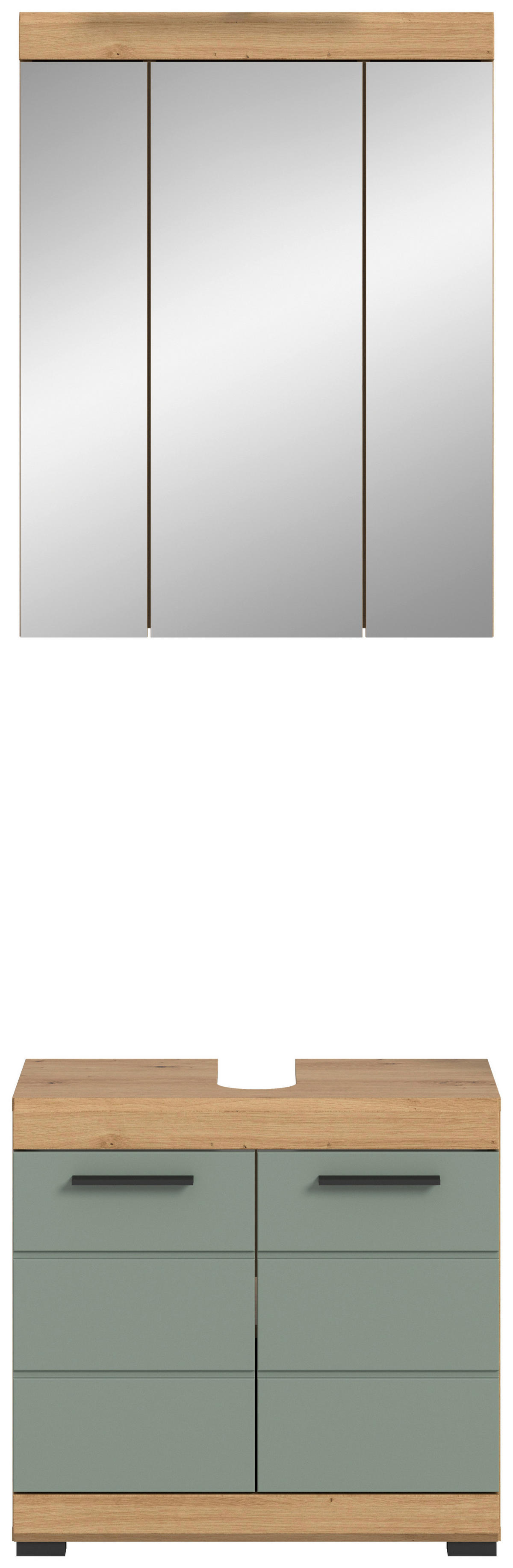 Badezimmer-Set Scout Eiche Artisan Nachbildung salbei Nachbildung B/H/T: ca. 60x191x34 cm Scout - Eiche/salbei (60,00/191,00/34,00cm) - xonox.home