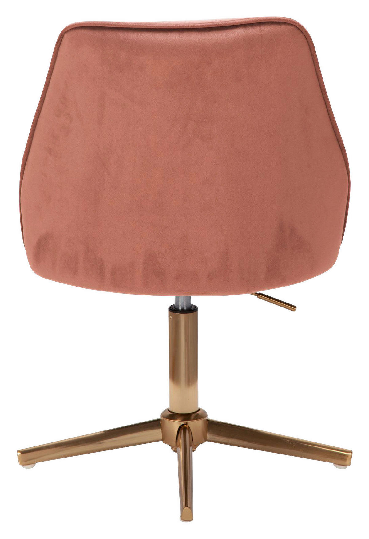 Drehstuhl rosa gold Stoff Eisen Drehstuhl - gold/rosa (60,00/80,00/60,00cm) - Wohnling