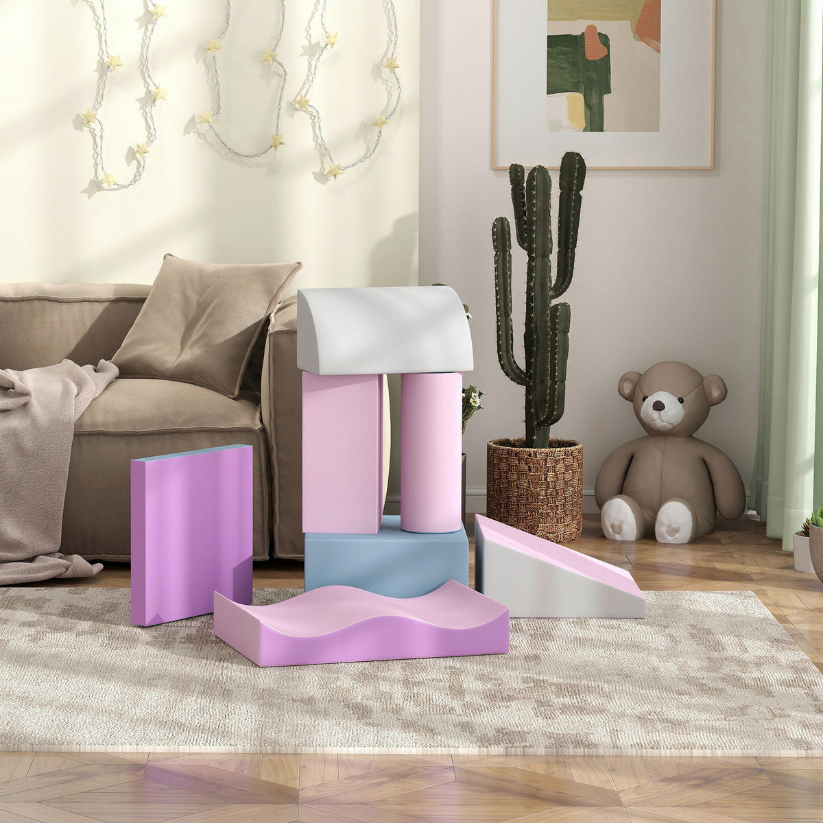 HOMCOM Softbausteine B/H/L: ca. 40x11x60 cm Softbausteine - multicolor (60,00/40,00/11,00cm) - HOMCOM