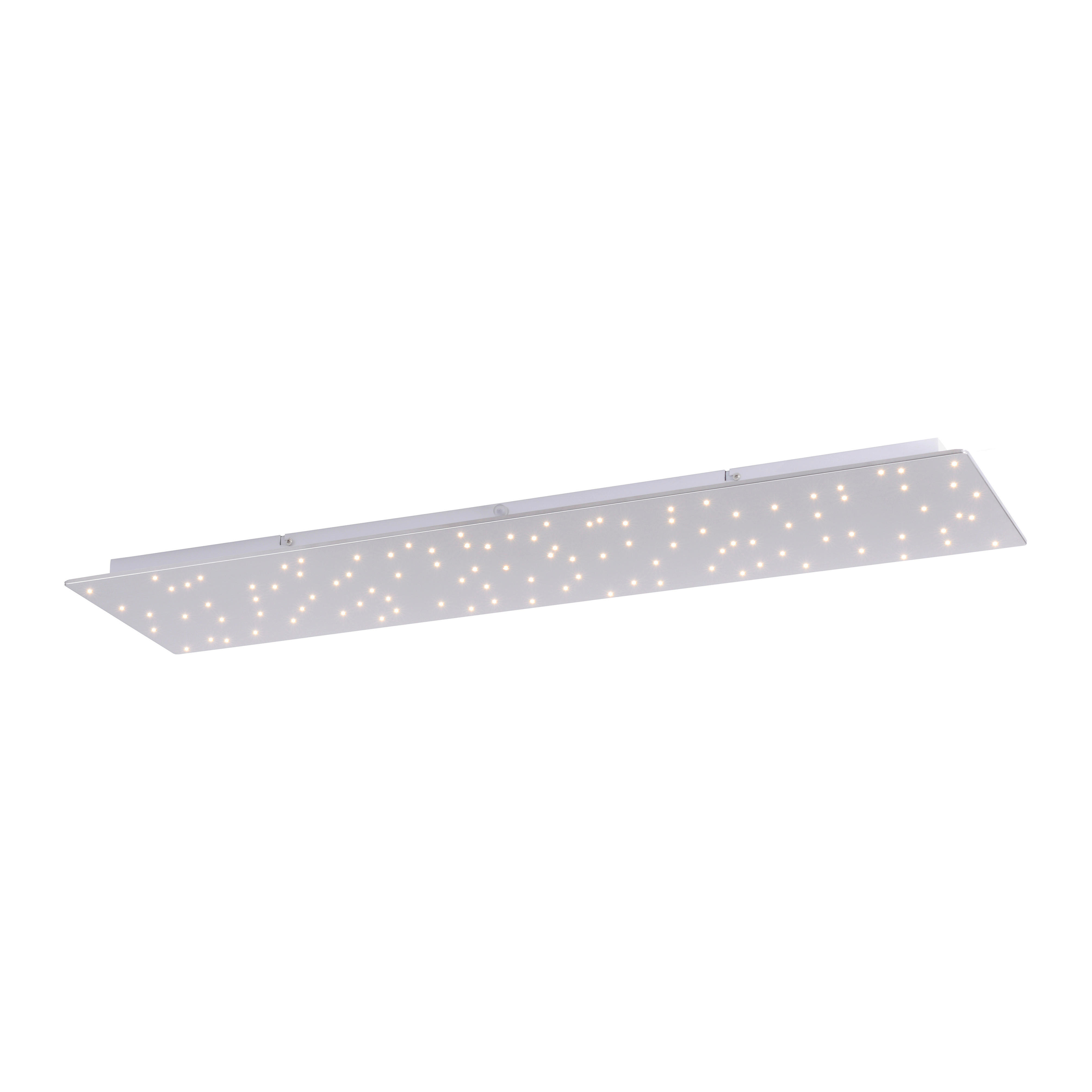 Just Light LED-Deckenleuchte SPARKLE 14672-55 stahlfarbig Metall B/H/T: ca. 25x4x100 cm 1 Brennstellen SPARKLE - stahlfarbig (25,00/4,00/100,00cm) - Just Light